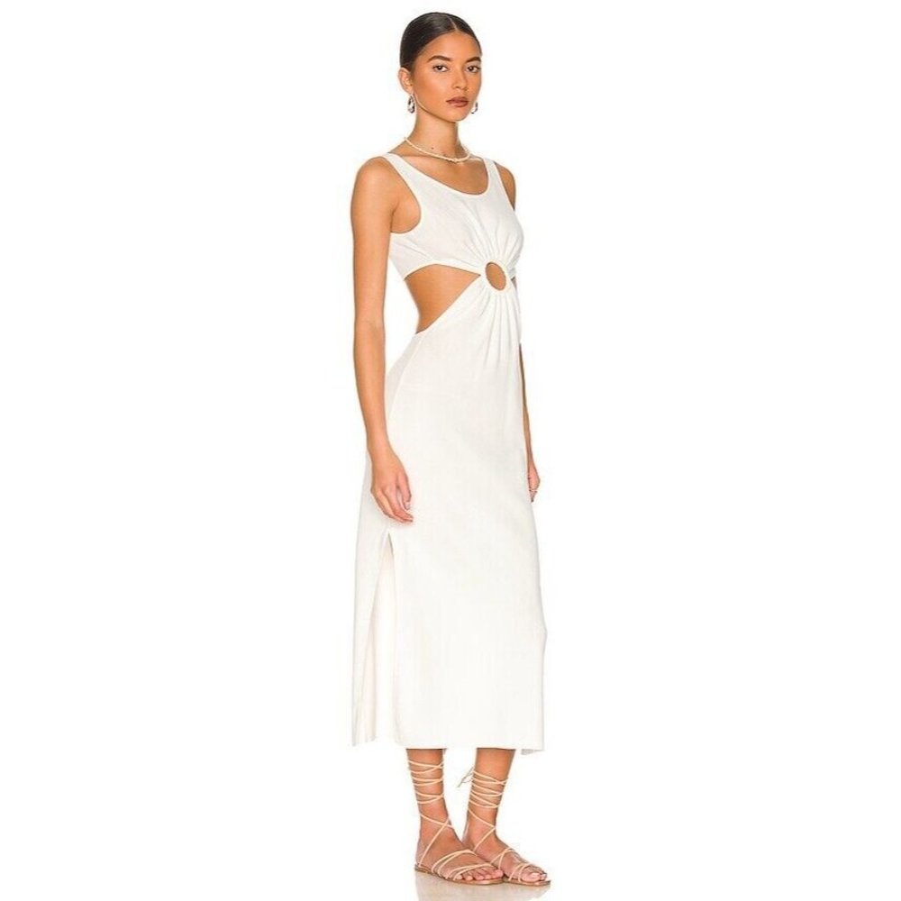 Solid & Striped The Bailey Dress Marshmallow White - Picture 2 of 3